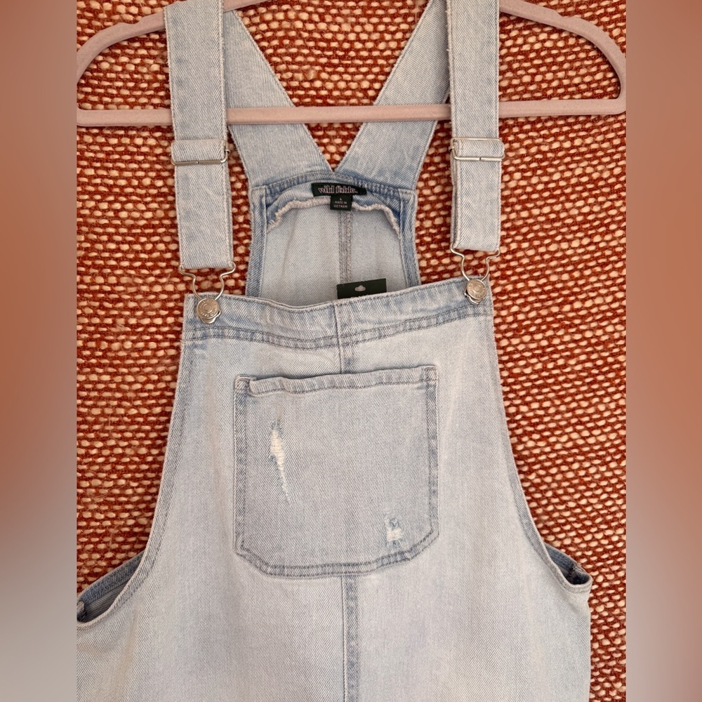 Light Blue Denim Overall dress - Picture 2 of 7